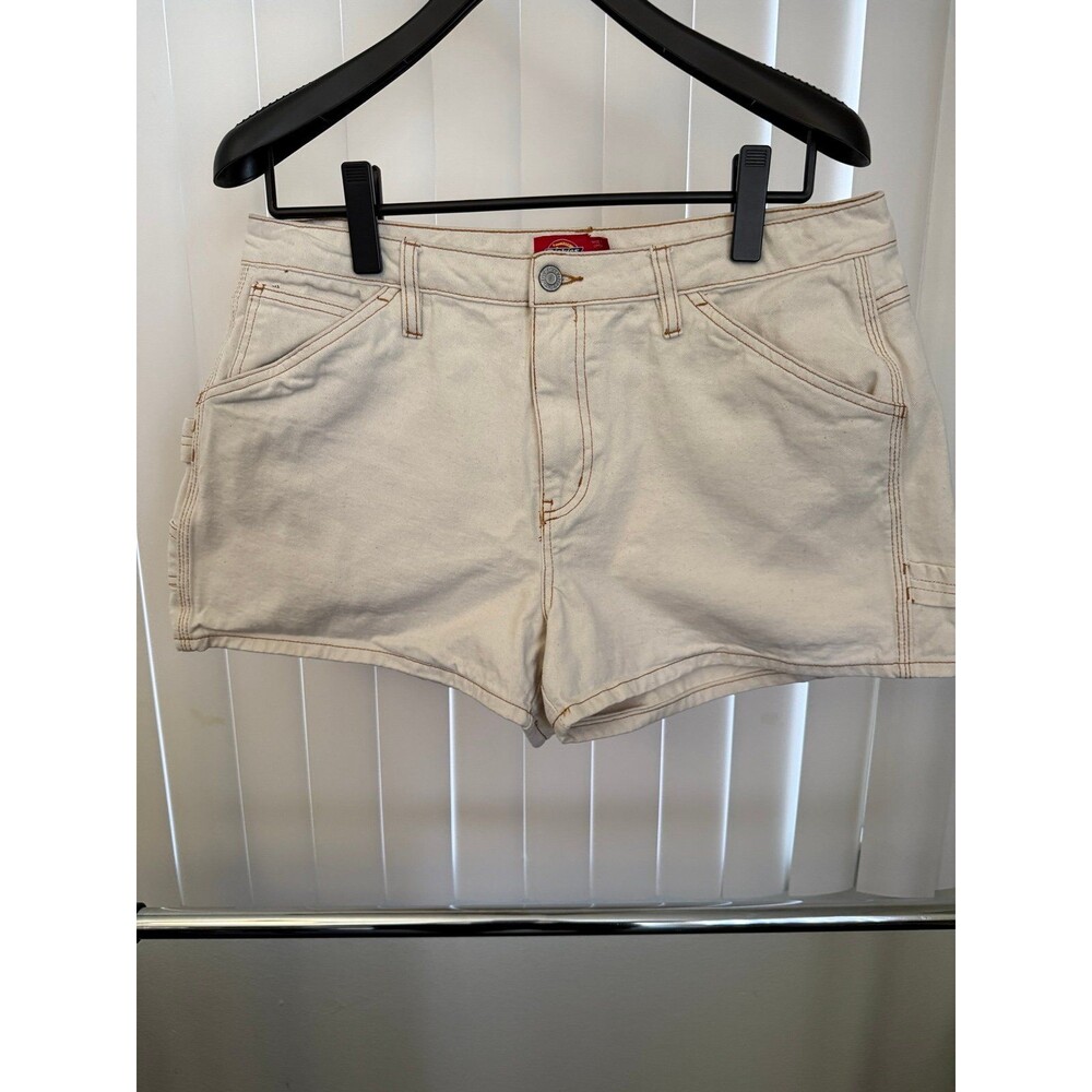 Women’s Dickies Cargo Khaki Carpenter Utility High Rise Shorts Size 15/32